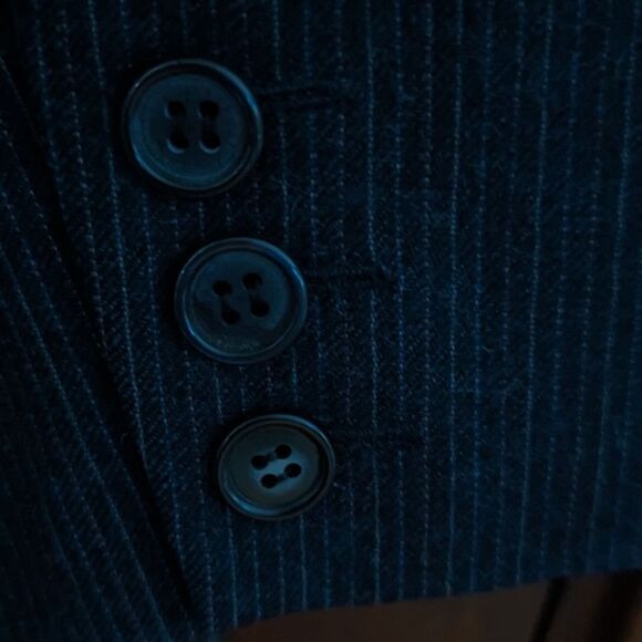 Women's Black Wool Blazer - Giorgio Sant’ Angelo - Size 8 - Single Button - Picture 6 of 8